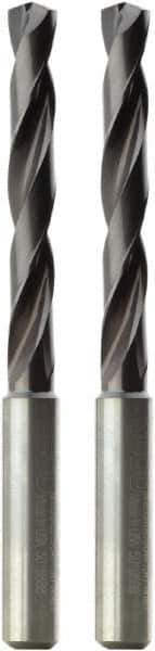 Seco - Letter P 140° Solid Carbide Jobber Drill - TiAlN Finish, Right Hand Cut, Spiral Flute, Cylindrical Shank, 118mm OAL, Standard Point - USA Tool & Supply