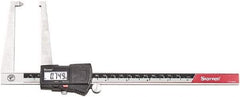 Starrett - 0 to 6" Range 0.0005" Resolution, Electronic Caliper - Stainless Steel with 1-1/2" Stainless Steel Jaws - USA Tool & Supply