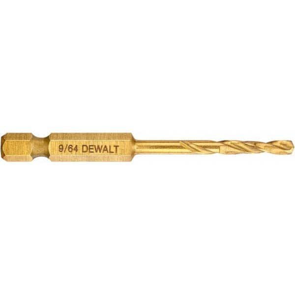 DeWALT - 9/64" High Speed Steel, 135° Point, Straight Shank Maintenance Drill Bit - USA Tool & Supply