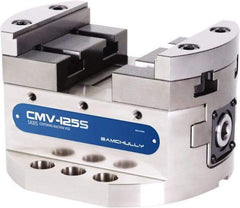 Samchully - 125mm Jaw Width, 125mm Max Jaw Opening, 125mm Throat Depth, Manual Precision Self Centering Vise - Steel, 7.87" OAL x 7.87" OAW x 3.1496" OAH - USA Tool & Supply