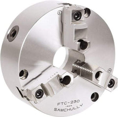 Samchully - 3 Jaw, 1,000mm Diam, Self Centering Manual Lathe Chuck - Front Mount, Adjustable, 580mm Through Hole Diam, Forged Steel - USA Tool & Supply