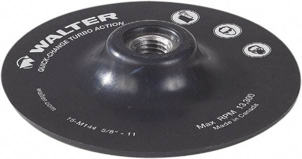 WALTER Surface Technologies - 7" Diam Quick-Change Disc Backing Pad - 8,600 RPM - USA Tool & Supply