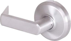 Stanley - Grade 2 Dummy Lever Lockset - 2-3/4" Back Set, Zinc, Satin Chrome Finish - USA Tool & Supply