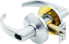 Stanley - Grade 1 Storeroom Lever Lockset - 2-3/4" Back Set, Zinc, Satin Chrome Finish - USA Tool & Supply