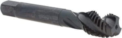 Emuge - 5/8-11 UNC 3 Flute 2B Modified Bottoming Spiral Flute Tap - Cobalt, Oxide Finish, 3-13/16" OAL, Right Hand Flute, Right Hand Thread, Series Enorm - USA Tool & Supply