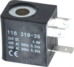 ARO/Ingersoll-Rand - 24 DC Volt, Din Connection Coil Lead Length, Class F, Solenoid Coil - 4.8 Watt, NEMA 4 Enclosure, Use with ARO Solenoid Valve - USA Tool & Supply