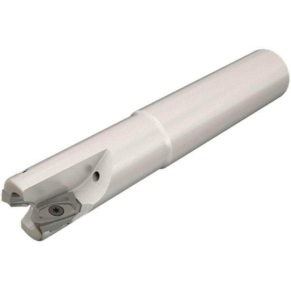 Iscar - 1-1/4" Cut Diam, 0.531" Max Depth of Cut, 1-1/4" Shank Diam, 5-1/2" OAL, Indexable Square Shoulder End Mill - HM90 AXCR 1505.. Inserts, Cylindrical Shank, 90° Lead Angle, Through Coolant, Series Helialu - USA Tool & Supply