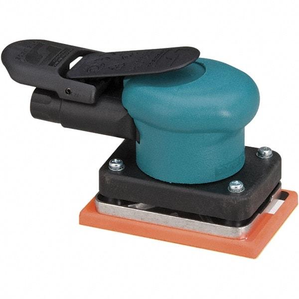 Dynabrade - 10,000 OPM, 13 CFM Air Consumption, Palm Air Orbital Sander - Rectangular Pad, 1/4 NPT Inlet - USA Tool & Supply