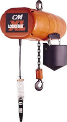 CM - 5 Ton Capacity, 6 FPM Lift Speed, 230/460 Volt, Hook Mounted Hoist - 3.5 Output hp, 20' Max Lift, 36-3/16" Min Headroom, 3 Chains - USA Tool & Supply