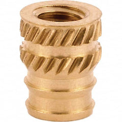 Tapered Hole Threaded Inserts; Product Type: Double Vane; System of Measurement: Metric; Thread Size (mm): M4x0.7; Overall Length (Decimal Inch): 0.3120; Thread Size: M4x0.7 mm; Insert Diameter (Decimal Inch): 0.2500; Pilot Diameter (Decimal Inch): 0.2120