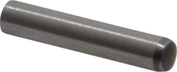 Made in USA - 3mm Diam x 16mm Pin Length 416 Stainless Steel Precision Dowel Pin - C 36-42 Hardness, 1 Beveled & 1 Rounded End - USA Tool & Supply