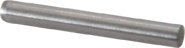 Made in USA - 3mm Diam x 24mm Pin Length 416 Stainless Steel Precision Dowel Pin - C 36-42 Hardness, 1 Beveled & 1 Rounded End - USA Tool & Supply