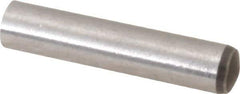 Made in USA - 4mm Diam x 20mm Pin Length 416 Stainless Steel Precision Dowel Pin - C 36-42 Hardness, 1 Beveled & 1 Rounded End - USA Tool & Supply