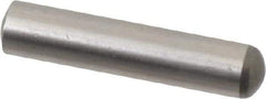 Made in USA - 5mm Diam x 24mm Pin Length 416 Stainless Steel Precision Dowel Pin - C 36-42 Hardness, 1 Beveled & 1 Rounded End - USA Tool & Supply