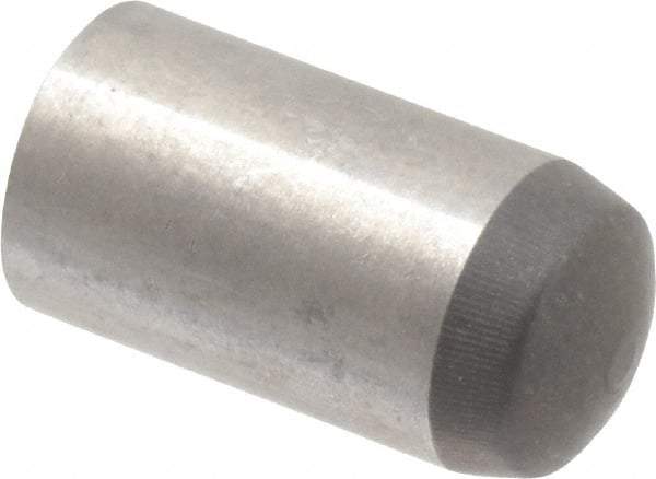 Made in USA - 8mm Diam x 16mm Pin Length 416 Stainless Steel Precision Dowel Pin - C 36-42 Hardness, 1 Beveled & 1 Rounded End - USA Tool & Supply