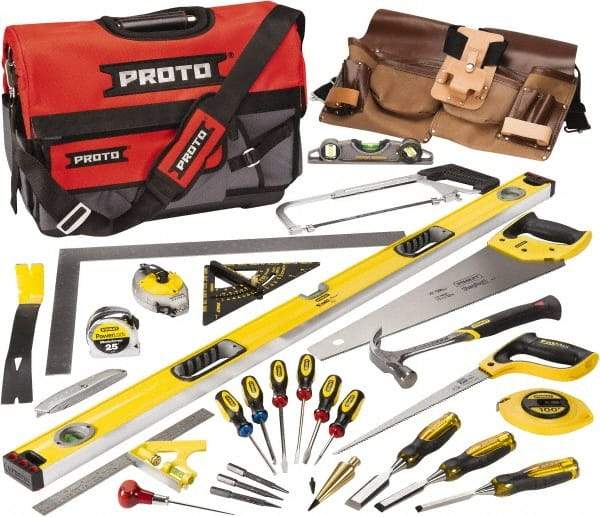 Proto - 30 Piece Contractors Tool Set - Comes in Soft Sided Bag - USA Tool & Supply