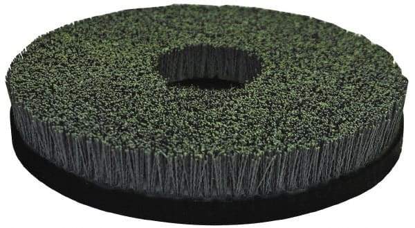 Osborn - 12" 120 Grit Silicon Carbide Crimped Disc Brush - Fine Grade, Plain Hole Connector, 1" Trim Length, 7/8" Arbor Hole - USA Tool & Supply