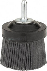 Osborn - 2" 80 Grit Silicon Carbide Crimped Disc Brush - Medium Grade, Quick Change Connector, 1-3/8" Trim Length, 1/4" Shank Diam - USA Tool & Supply