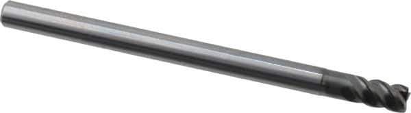 OSG - 6mm, 4 Flute, Single End, Solid Carbide, 0.5mm Corner Radius End Mill - 90mm OAL, 45° Helix, Right Hand Flute, 9mm LOC, Right Hand Cut, 18mm Extended Reach - USA Tool & Supply