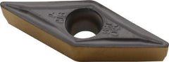 Iscar - VCMT221 SM Grade IC807 Carbide Turning Insert - TiAlN Finish, 35° Diamond, 1/4" Inscr Circle, 1/8" Thick, 1/64" Corner Radius - USA Tool & Supply