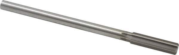 Made in USA - 0.525" High Speed Steel 6 Flute Chucking Reamer - Straight Flute, 0.4355" Straight Shank, 2" Flute Length, 8" OAL - USA Tool & Supply