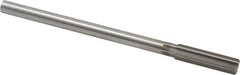 Made in USA - 0.525" High Speed Steel 6 Flute Chucking Reamer - Straight Flute, 0.4355" Straight Shank, 2" Flute Length, 8" OAL - USA Tool & Supply