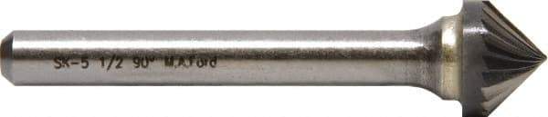 M.A. Ford - 16mm Cut Diam, 6mm Shank Diam, Cone Head Double Cut Burr - Carbide, Point End, 8mm LOC, 56mm OAL - USA Tool & Supply