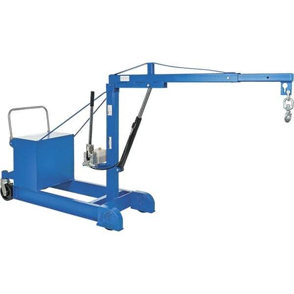 Vestil - 500 Lb Load Capacity, Steel Counter Balanced Floor Crane - 5' 17/64" Span - USA Tool & Supply