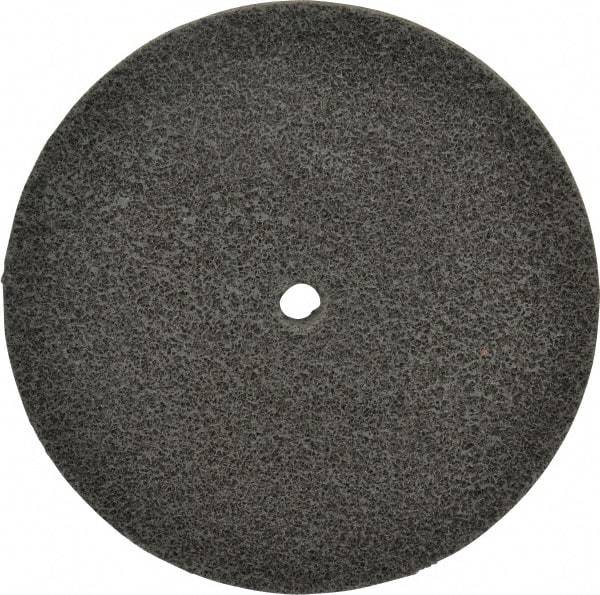 Brite Star - 6" Diam, 1/2" Face Width, 1/2" Center Hole, Fine Grade, Silicon Carbide Deburring Wheel - Unitized, Soft Density 2 Grade, 5,000 RPM - USA Tool & Supply