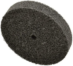 Brite Star - 3" Diam, 1/2" Face Width, 1/4" Center Hole, Fine Grade, Silicon Carbide Deburring Wheel - Unitized, Soft Density 2 Grade, 10,000 RPM - USA Tool & Supply