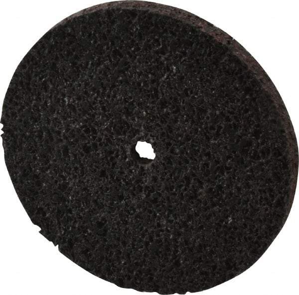 Brite Star - 3" Diam, 1/4" Face Width, 1/4" Center Hole, Medium Grade, Aluminum Oxide Deburring Wheel - Unitized, Soft Density 2 Grade, 12,100 RPM - USA Tool & Supply