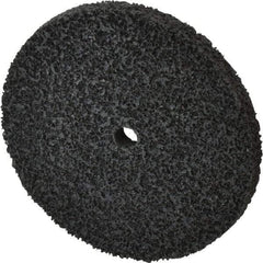 Brite Star - 3" Diam, 1/4" Face Width, 1/4" Center Hole, Fine Grade, Silicon Carbide Deburring Wheel - Unitized, Soft Density 2 Grade, 12,100 RPM - USA Tool & Supply