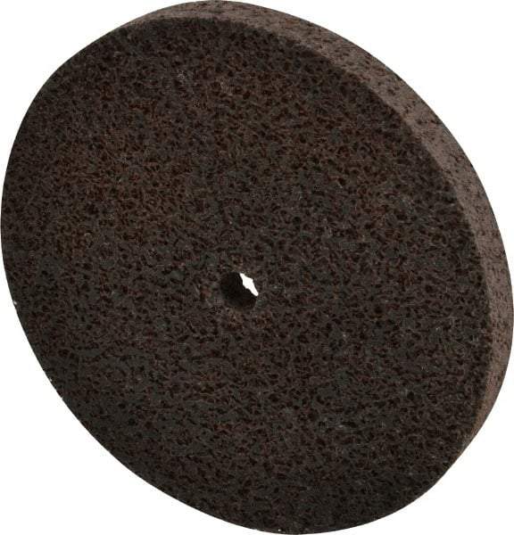 Brite Star - 3" Diam, 1/4" Face Width, 1/4" Center Hole, Fine Grade, Aluminum Oxide Deburring Wheel - Unitized, Medium Density 5 Grade, 15,100 RPM - USA Tool & Supply