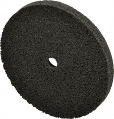 Brite Star - 3" Diam, 1/4" Face Width, 1/4" Center Hole, Fine Grade, Silicon Carbide Deburring Wheel - Unitized, Medium Density 3 Grade, 12,100 RPM - USA Tool & Supply