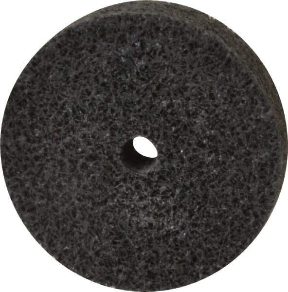 Brite Star - 2" Diam, 1/2" Face Width, 1/4" Center Hole, Fine Grade, Silicon Carbide Deburring Wheel - Unitized, Soft Density 2 Grade, 16,100 RPM - USA Tool & Supply