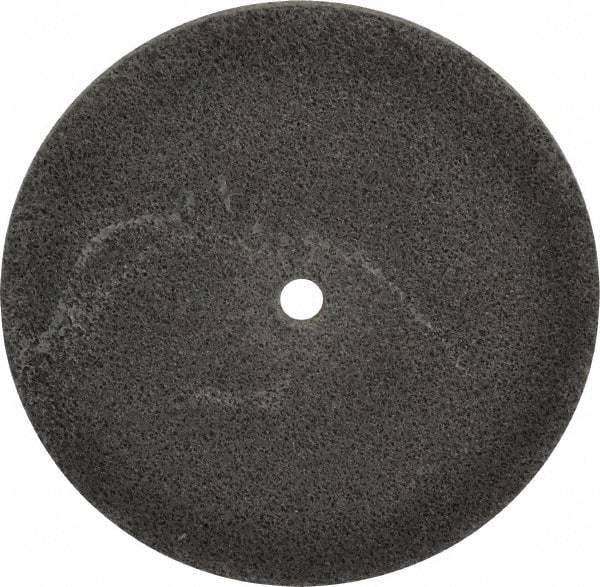 Brite Star - 6" Diam, 1/4" Face Width, 1/2" Center Hole, Fine Grade, Silicon Carbide Deburring Wheel - Unitized, Soft Density 2 Grade, 5,000 RPM - USA Tool & Supply