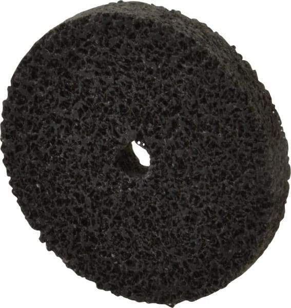 Brite Star - 2" Diam, 1/4" Face Width, 1/4" Center Hole, Fine Grade, Silicon Carbide Deburring Wheel - Unitized, Soft Density 2 Grade, 16,100 RPM - USA Tool & Supply