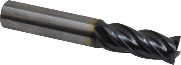 OSG - 7/16", 1" LOC, 7/16" Shank Diam, 2-3/4" OAL, 4 Flute, Solid Carbide Square End Mill - Single End, TiAlN Finish, Straight Flute, 35° Helix, Centercutting, Right Hand Cut, Right Hand Flute, Series VG441 - USA Tool & Supply