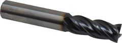OSG - 7/16", 1" LOC, 7/16" Shank Diam, 2-3/4" OAL, 4 Flute, Solid Carbide Square End Mill - Single End, TiAlN Finish, Straight Flute, 35° Helix, Centercutting, Right Hand Cut, Right Hand Flute, Series VG441 - USA Tool & Supply