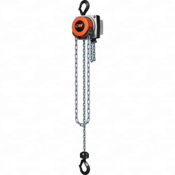 CM - 1,000 Lb Capacity, 10' Lift Height, Chain Manual Hoist - USA Tool & Supply