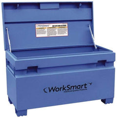 Value Collection - 36" Wide x 17" Deep x 21-5/16" High Job Site Box - Steel, Blue - USA Tool & Supply