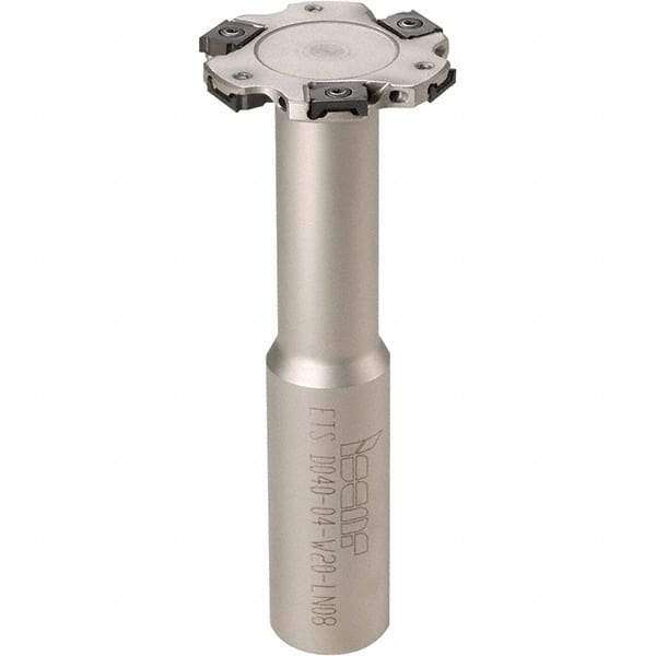 Iscar - Shank Connection, 7/16" Depth of Cut, 1-1/2" Cutter Diam, 6 Tooth Indexable Slotting Cutter - 5/8" Shank Diam, ETS-LN08 Toolholder, LNET Insert - USA Tool & Supply