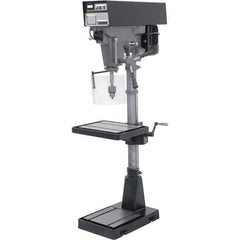 Jet - 15" Swing, Variable Speed Pulley Drill Press - Variable Speed, 1 hp, Single Phase - USA Tool & Supply