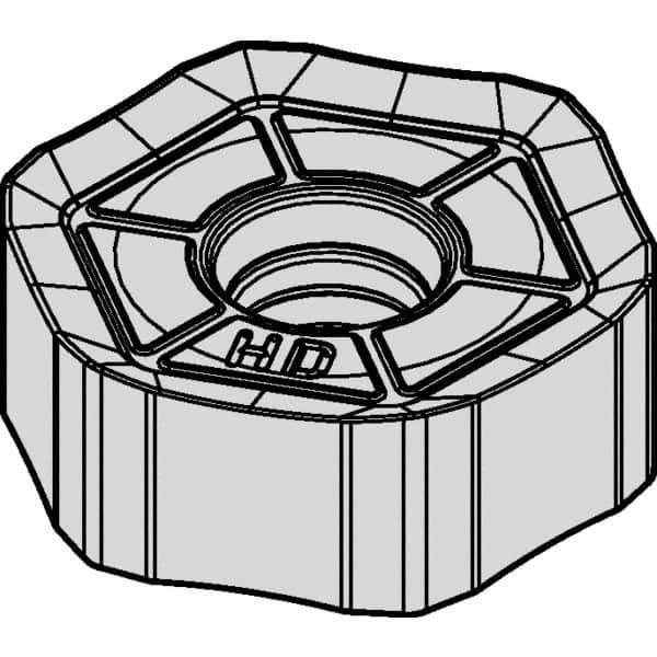 Kennametal - HNGJ535 Grade KC520M Carbide Milling Insert - TiAlN Finish, 0.2142" Thick, 5/8" Inscribed Circle, 4.34mm Corner Radius - USA Tool & Supply