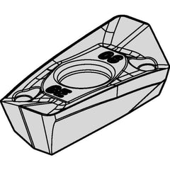 Kennametal - EP1412 Grade KCPK30 Carbide Milling Insert - TiN/TiCN/Al2O3 Finish, 0.1751" Thick, 3/64" Corner Radius - USA Tool & Supply