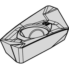 Kennametal - EDPT1832 HD Grade KCPM40 Carbide Milling Insert - AlCrTiN Finish, 5.5mm Thick, 1/8" Corner Radius - USA Tool & Supply