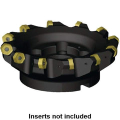 Kennametal - 125mm Cut Diam, 40mm Arbor Hole, 4.5mm Max Depth of Cut, 45° Indexable Chamfer & Angle Face Mill - 8 Inserts, HNGJ 0905.. Insert, Right Hand Cut, 8 Flutes, Through Coolant, Series KSHR - USA Tool & Supply