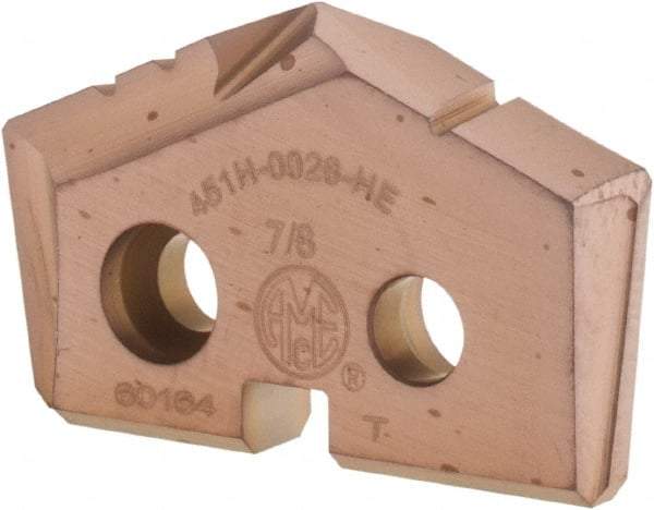 Allied Machine and Engineering - 7/8" Diam x 5/32" Thick, Seat Code 1, 132° Included Angle Spade Drill Insert - AM200 Coated, Cobalt, Grade Super Cobalt, Series GEN2 T-A - USA Tool & Supply