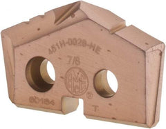 Allied Machine and Engineering - 7/8" Diam x 5/32" Thick, Seat Code 1, 132° Included Angle Spade Drill Insert - AM200 Coated, Cobalt, Grade Super Cobalt, Series GEN2 T-A - USA Tool & Supply