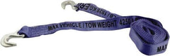 Erickson Manufacturing - 15' Long x 2" Wide, 8,500 Lb Basket Capacity, Polyester & Steel Web Sling - Blue - USA Tool & Supply